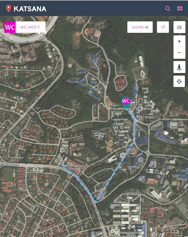 Katsana GPS map mobile satellite view