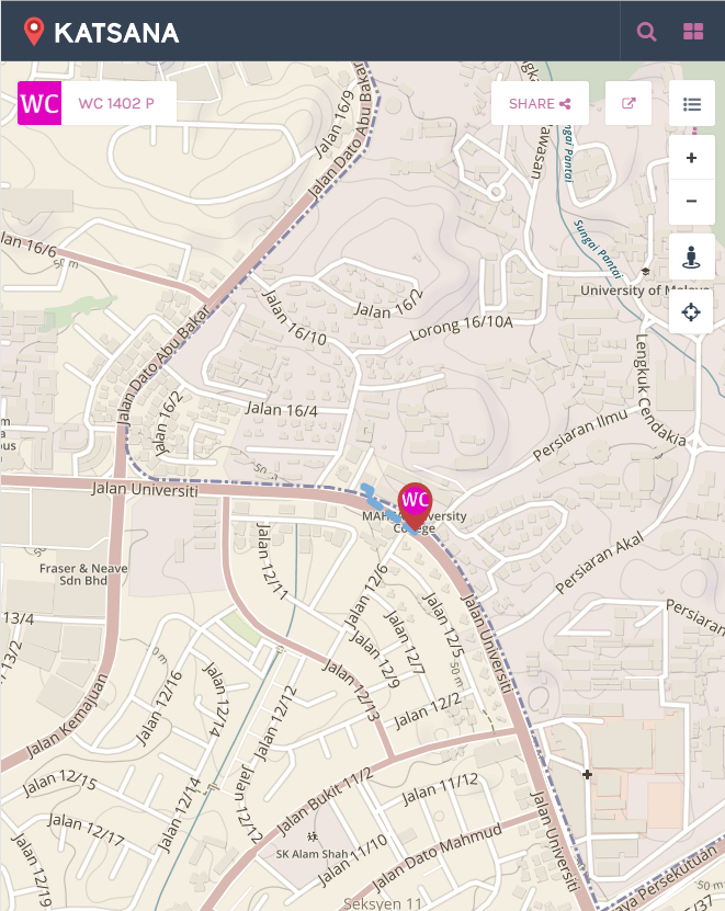 Map's street view for mobile Katsana GPS