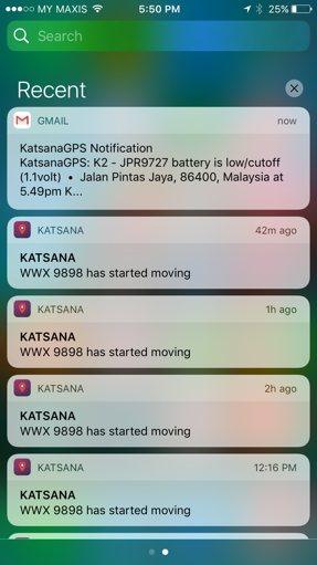 Unplanned trips app notification